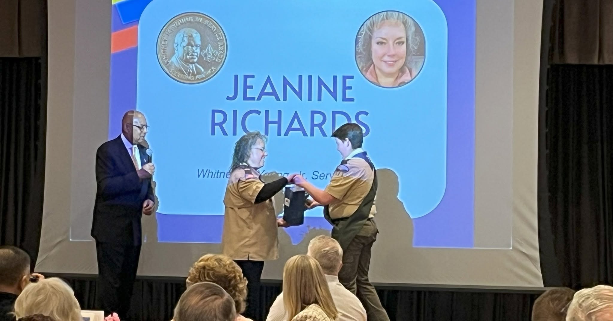 Jeanine Richards receives the 2025 Whitney M. Young Award on stage